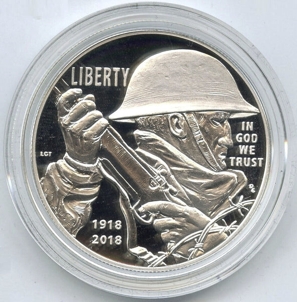 2018 World War I Centennial Proof Silver Dollar US Mint 18CA Commemorative G980