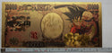 Dragon Ball Son Goku Nimbus 10000 Novelty 24K Gold Foil Plated Note Bill LH040