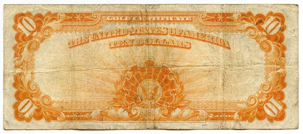 1922 $10 Gold Certificate - Large Currency Note - Ten Dollars - A164