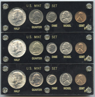 Run of 1965 - 1969 United States Mint Coin Sets + Capital Holders - G270