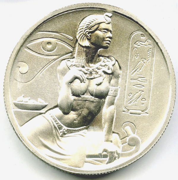 Cleopatra 2oz 999 Silver High Relief Round Egyptian Gods Elemental Egypt DM381