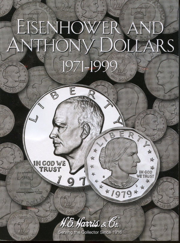 Coin Folder - Eisenhower & Anthony Dollars 1971 to 1999 Set - Harris Album 2699