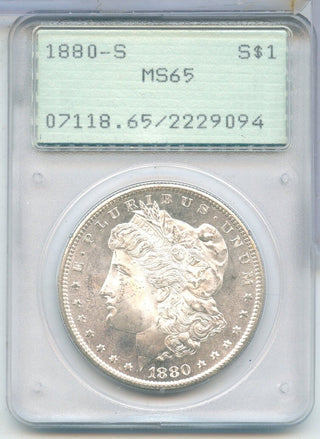 1880-S PCGS MS65 Morgan Silver Dollar$1 San Francisco Mint Rattler   - KR396