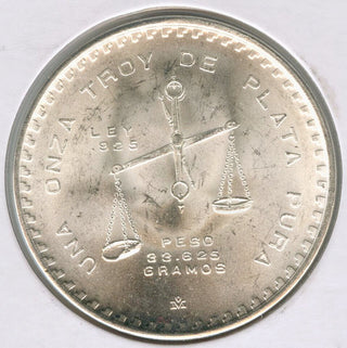 1978 Mexico Balance Scale Onza 1 oz Silver Plata Pura Casa de Moneda - DN034