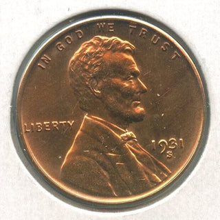 1931 S Lincoln Wheat Cent 1C San Francisco Mint Key Date - ER298