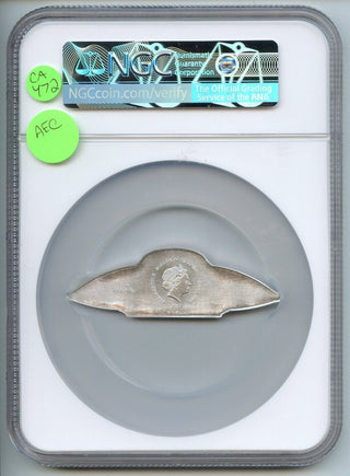 UFO 2020 Solomon Islands Coin $2 Hologram NGC PF 69 Silver Flying Saucer - CA472