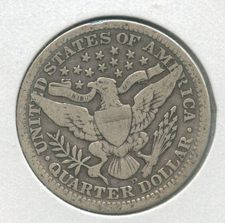 1910-D Silver Barber Quarter 25c Denver Mint - KR171
