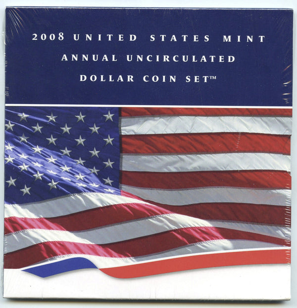 2008 United States Mint Annual Uncirculated Dollar Coin Set - New Sealed - G948
