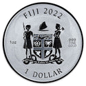 Panda 3D Ultra High Relief 1 Oz Silver Coin 2022 $1 Fiji OGP Box & COA - JP679
