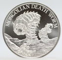 Mongolian Death Worm 999 Silver 1 oz Art Medal Round 2020 Cryptozoology - JJ273