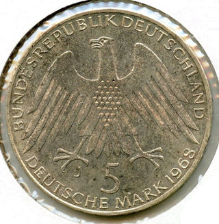 1968 Germany Silver Coin 5 Marks - Friedrich Wilhelm Raiffeisen - BT718