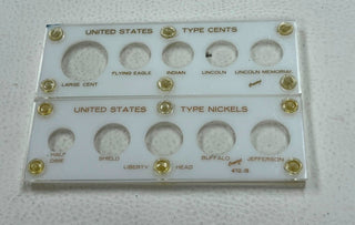 United States Type Set Cents + Nickels White Capital Holder - KR45