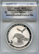 2018-P $1 Silver Wedge Tailed Eagle ANACS MS70-DM292