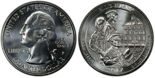 2017-P Ellis Island New Jersey NP ATB 25C Unc Quarter Philadelphia mint 073