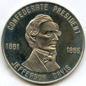 Confederate President Jefferson Davis Commemorative Art Medal Round - CC835
