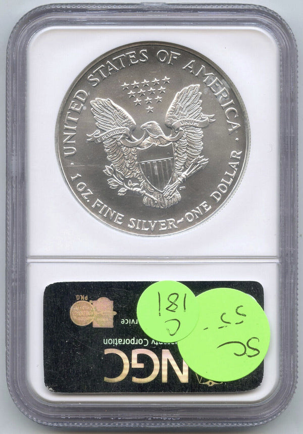 2001 American Eagle 1 oz Silver Dollar NGC MS69 Certified - Ounce Bullion - C181