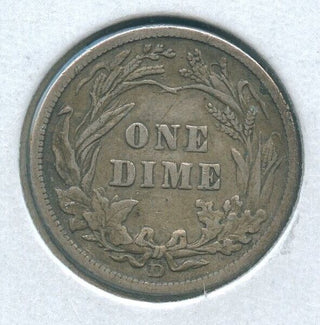 1910-D Silver Barber Dime 10c Denver  Mint  - KR609