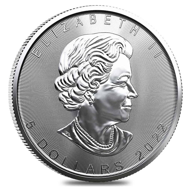 2022 Canada Maple Leaf 1 Oz 9999 Fine Silver $5 Dollars Coin BU - JN469