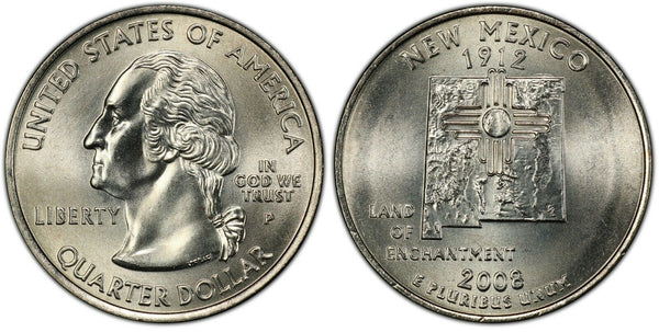 2008-P New Mexico Statehood Quarter 25C Uncirculated Coin Philadelphia mint 093