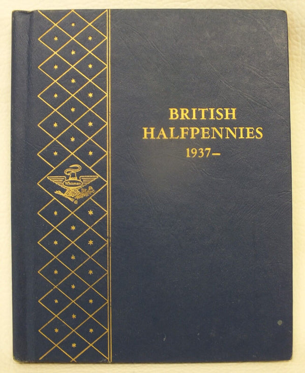 Whitman Used Coin Album British Halfpennies 1937- 2 pages 9534 All Slides LH125