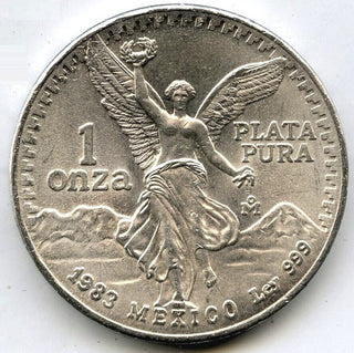 1983 Mexico 1 Onza 999 Silver Plata Pura Libertad Estados Unidos Mexicanos G915