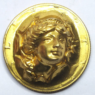 Kennedy Half Dollar 3D Repurpose High Relief Gold-Plated JFK Coin Punch Out A434