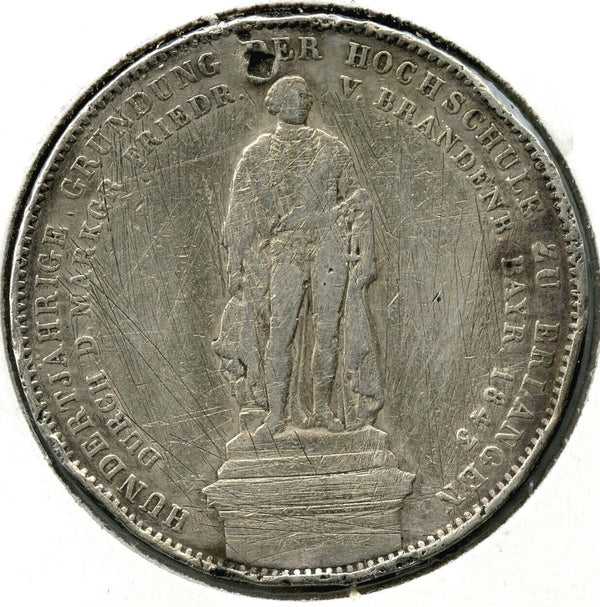 1843 Bavaria Coin 2 Thaler - Ludwig I - B234