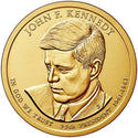 2015-D John F Kennedy Presidential Dollar US Golden $1 Coin - Denver Mint PRD35