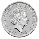 2022 Great Britain Britannia 1 Oz 999 Fine Silver 2 Pounds Coin BU - JN043