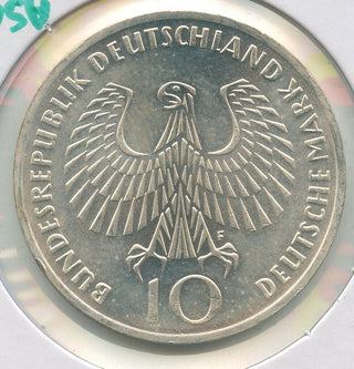 1972- Germany  Federal Republic Silver 10 Mark Coin - KR582