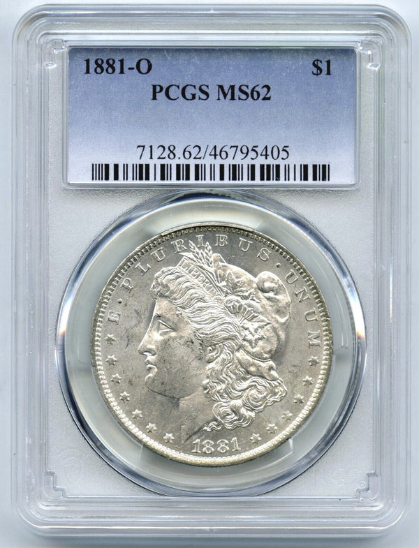 1881-O Morgan Silver Dollar PCGS MS62 Certified - New Orleans Mint - B792
