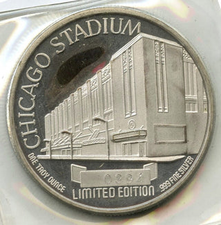 Chicago Blackhawks Stadium 1991 Medal 999 Silver 1 oz NHL All-Star Game - H117