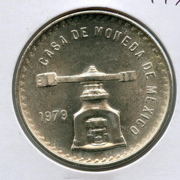 1979 Mexico Balance Onza 1 Oz Silver Coin Plata UNC - JP311