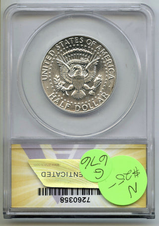 1964-D Kennedy Silver Half Dollar ANACS MS63 Certified - Denver Mint - G676