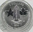 2014 Canada $2 USA First Special Service Force 999 Silver 1/2 oz Coin - LG668