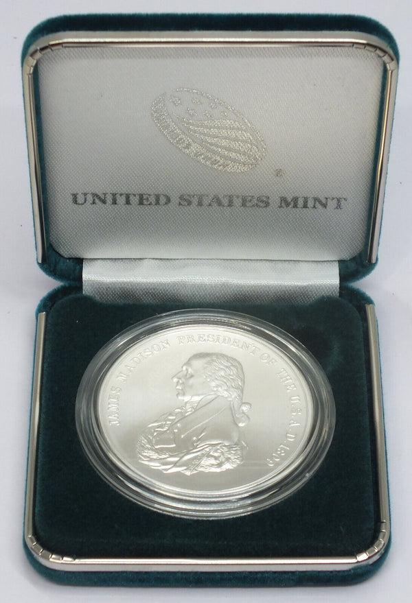 James Madison 999 Silver 1 oz Presidential Medal Round United States Mint B604