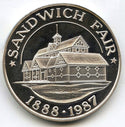 Sandwich Illinois 100th Fair 1888 - 1987 Art Medal 999 Silver 1 oz Round - B546