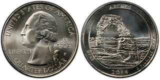 2014-P Arches Utah National Parks NP ATB 25C Unc Quarter Philadelphia mint 045