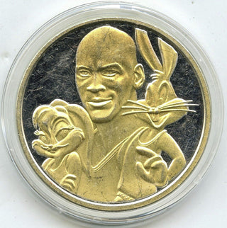 Space Jam 1996 Michael Jordan 999 Silver 1 oz Medal Round Bugs Bunny G645