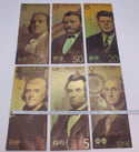 Set of 6 Concept Art $1 to $100 US Notes 6