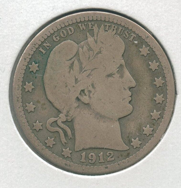 1912-P Silver Barber Quarter 25c Philadelphia Mint - KR173