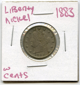 1883 Liberty V Nickel With Cents- Five Cents - DM851