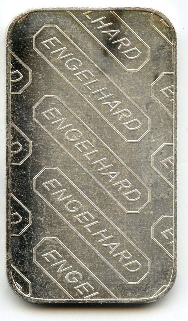 Engelhard 999 Silver 1 oz Ingot Bar Medal - Vintage Toning Toned - B554