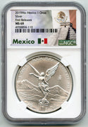 2019-Mo Mexico 999 Silver 1 oz Libertad NGC MS69 First Releases Coin Onza CC871