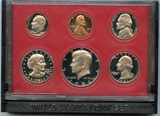 1981-S United States US Proof Set 6 Coin Set San Francisco Mint