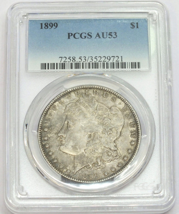 1899 Morgan Silver Dollar PCGS AU 53 Certified $1 Philadelphia Mint - B77