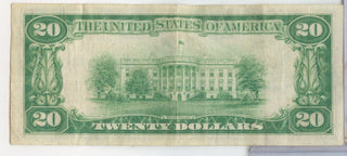 1928 $20 Gold Certificate Currency Note - Twenty Dollar US Currency - KR390