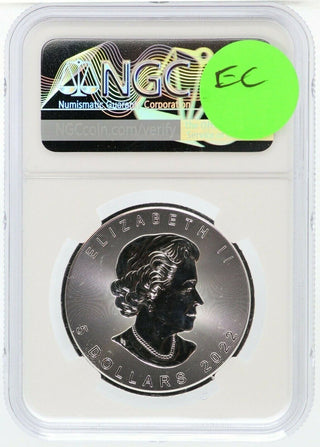2022 Canada $5 Maple Leaf 1 oz Silver NGC MS70 Coin 9999 Ounce Bullion - JN299