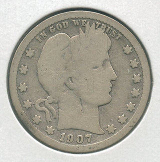 1907-O Silver Barber Quarter 25c New Orleans Mint - KR154