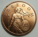 2014 Standing Freedom Girl 1 oz Copper Round Silver Shield Uncirculated LG745